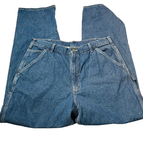 Carhartt Big and Tall Size 38 X 34 Straight Leg Carpenter Workwear Jeans 3140 - Picture 6 of 8